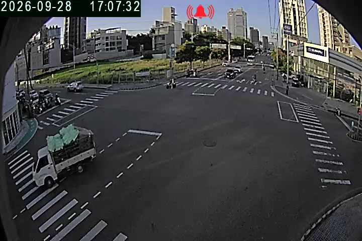 安和路/朝馬路(右側車流往台灣大道)