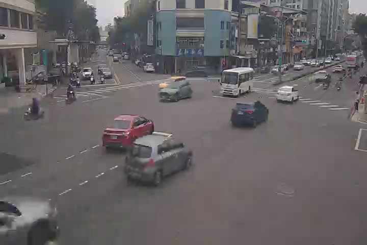 台中市北區五權路/學士路(右側車流往中清路)