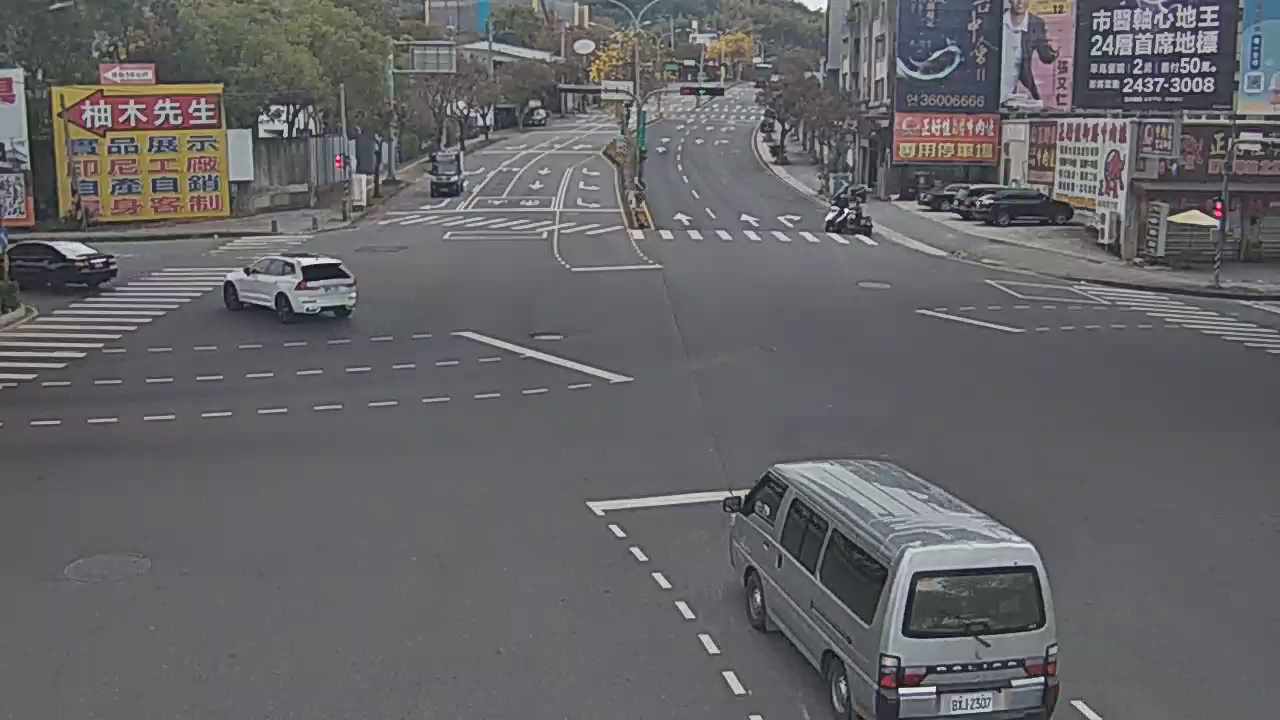 松竹路/環中東路(右側車流往北屯路)