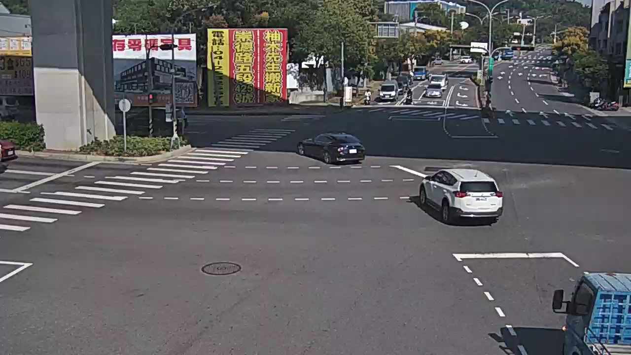 松竹路/環中東路(右側車流往東山路)