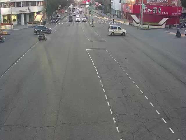 臺灣大道/民權路(右側車流往台中車站)