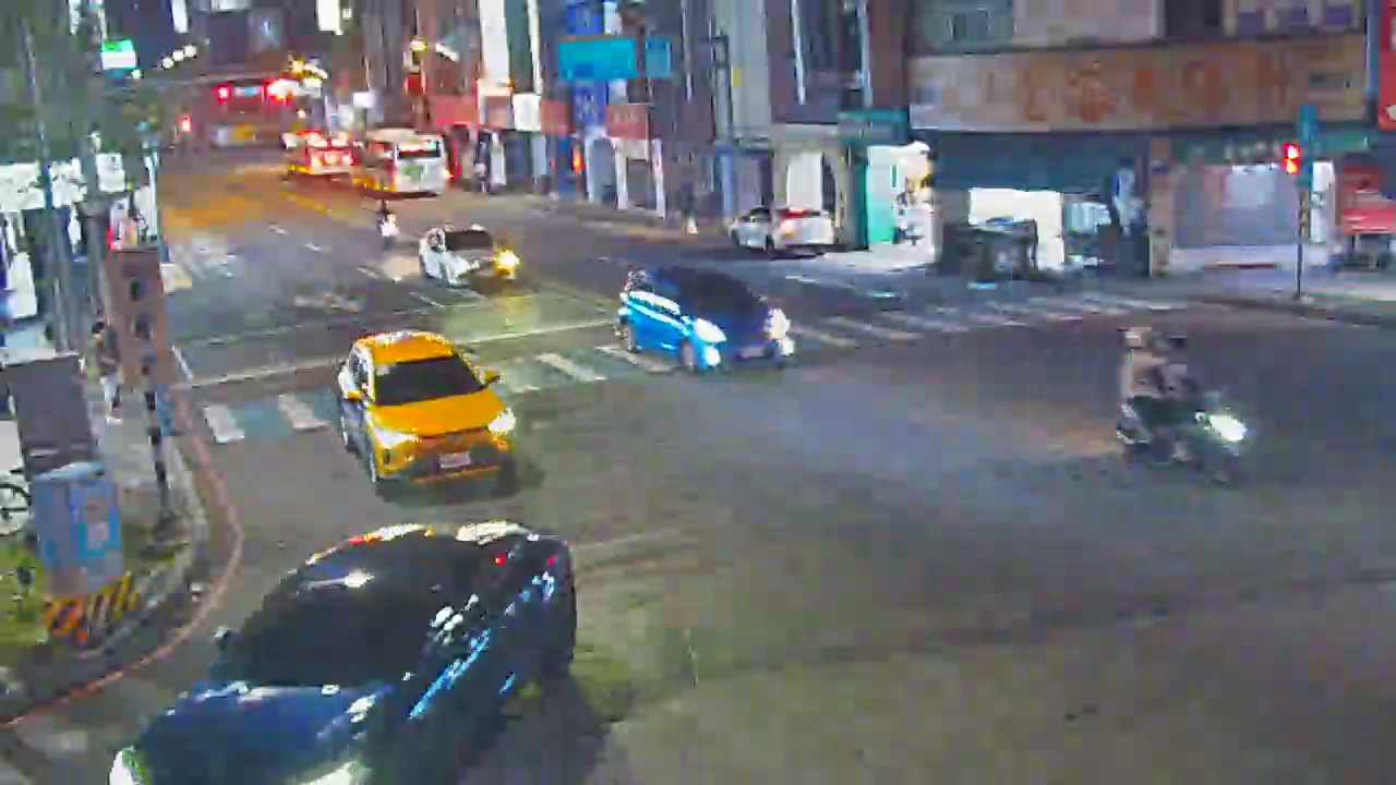 台中市中區臺灣大道/建國路(右側車流往文心路)