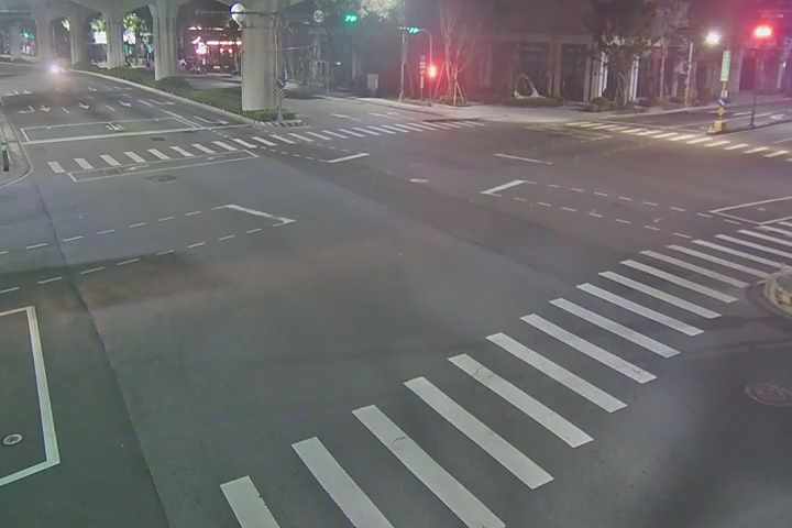 文心路/青海路(右側車流往臺灣大道)