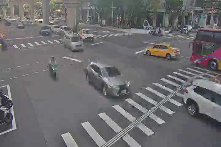 文心路/青海路(右側車流往台灣大道)