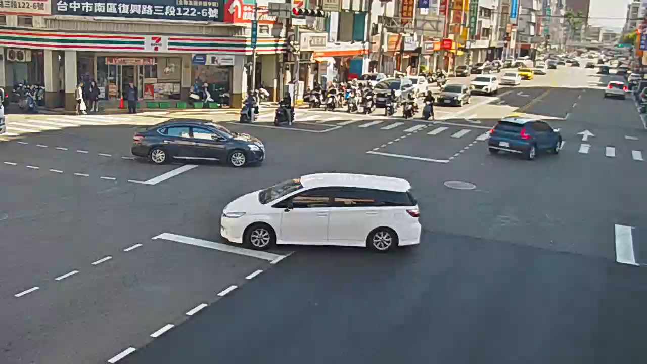 台中市南區台中路/復興路(右側車流往建成路)