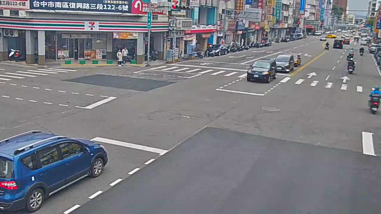 台中市南區台中路/復興路(右側車流往建成路)